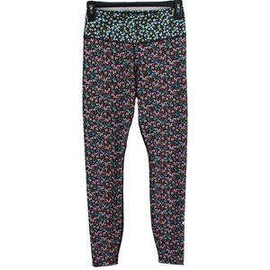 Nike Dri Fit Leggings Womens Size S Femme Floral Mid Rise Tight Fit Full Length